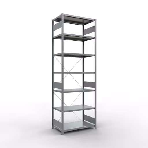 Figuur nr. 13 van artikel basisplank, legbord, insteeksysteem MULTIplus330, 3000 x 1000 x 600 mm, 7 legborden, dwarsschoor, verzinkt uit de productgroep insteeksysteem van Schulte Lagertechnik