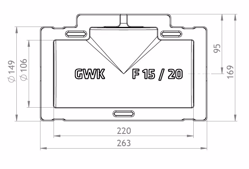 GWK ES-Box Uni Serie F DN20 voor afsluiters lengte F1 uit de armatuurisolatiecategorie met GTIN 4030095038516 ES-Box Uni Serie F voor afsluiters lengte F1 van GWK Kuhlmann uit de categorie ventielisolatie