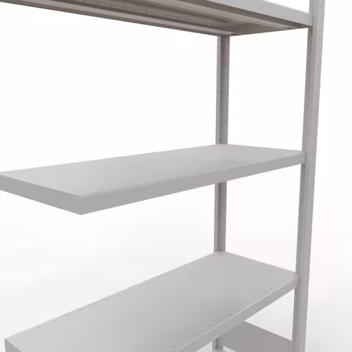 Afbeelding nr. 13 van het artikel aanbouwrekken, legbordstellingen, insteeksysteem MULTIplus330, 2000 x 1000 x 400 mm, 5 legborden, lengtestangen, RAL 7035 lichtgrijs uit de productgroep insteeksysteem van Schulte Lagertechnik