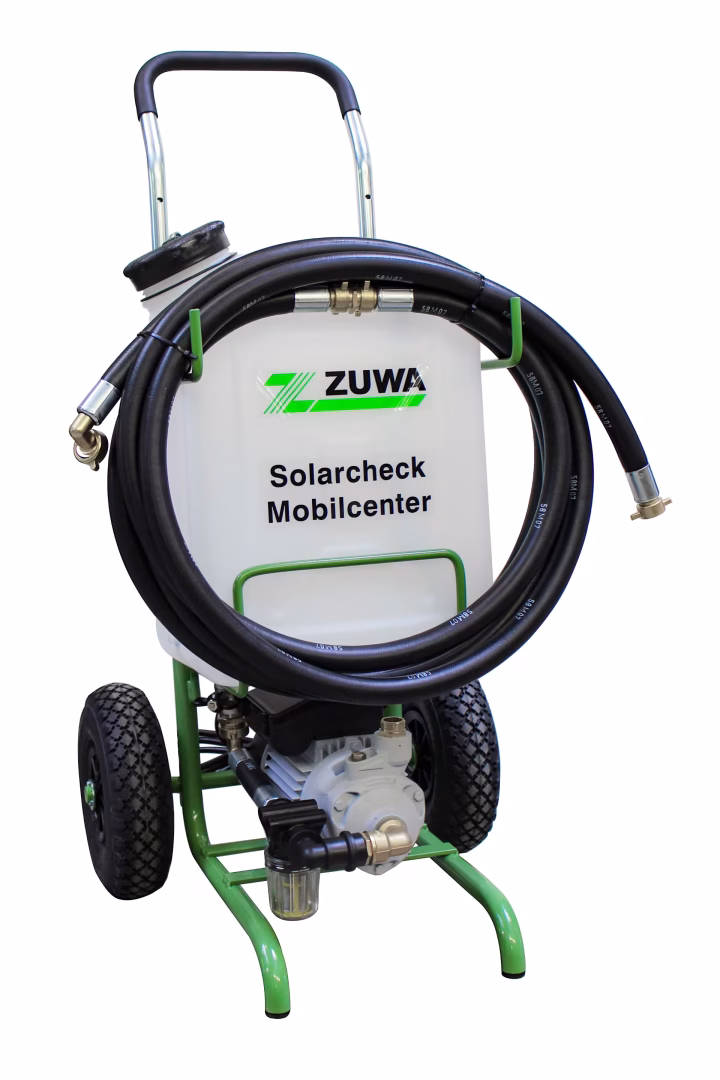 Solarcheck mobiel centrum KOMPAKT P 90, 230 V met GTIN 4251280727347 Solarcheck mobiel center KOMPAKT P 90, 230 V van ZUWA met artikelnr. 134060-V11