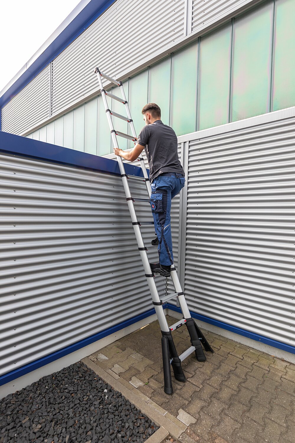 Milieubild 3817823 Munk opstap telescopische ladder Prime Line 9 treden