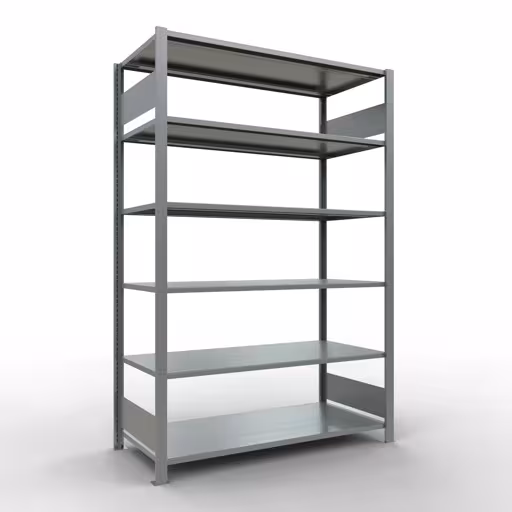 Afbeelding nr. 13 van het artikel, kantoorrekken, insteeksysteem MULTIplus150, 2000 x 1300 x 600 mm, 6 legborden, verzinkt, zonder middenaanslag uit de productgroep kantoorrekken van Schulte Lagertechnik