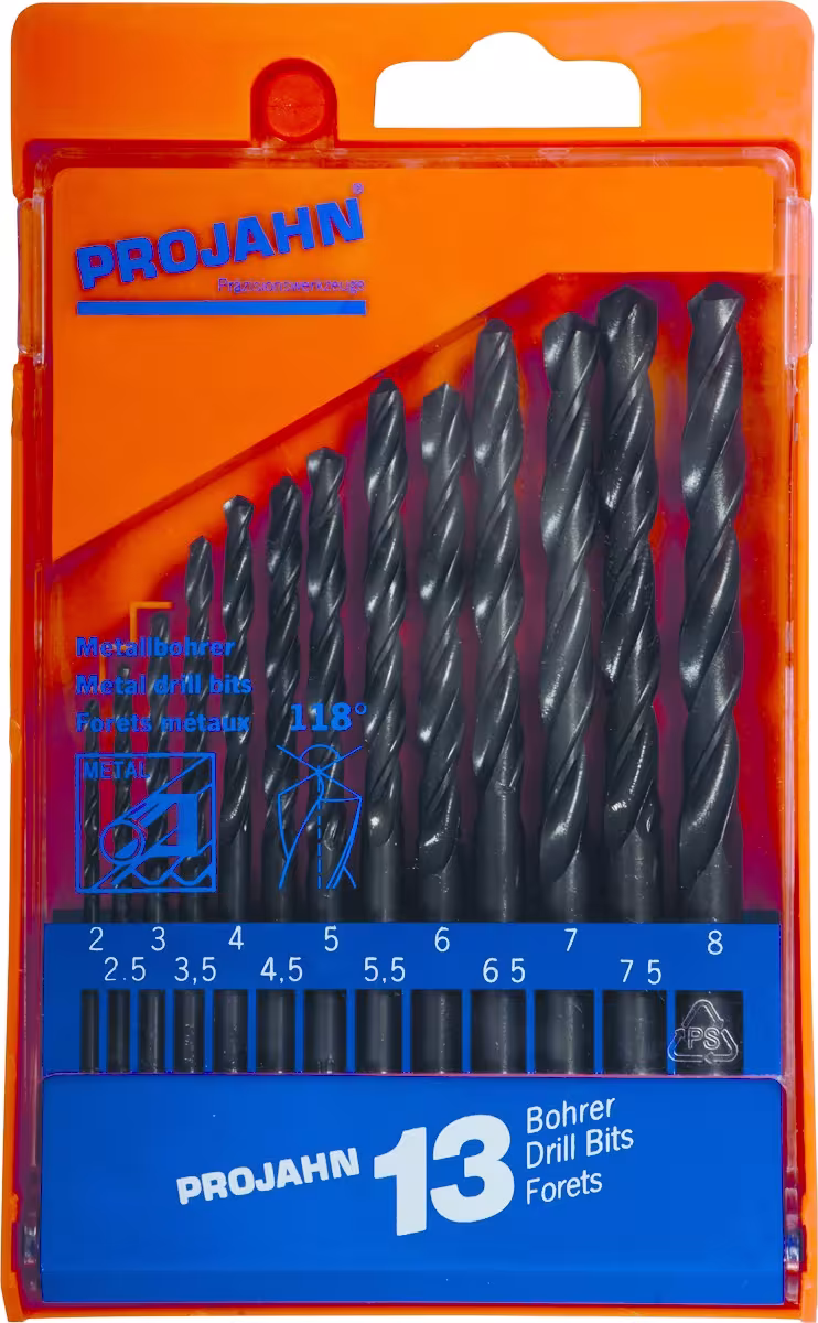 Een andere weergave van het artikel Kunststofcassette HSS 13 stuks 2-8/0,5 mm uit de categorie machinetoebehoren