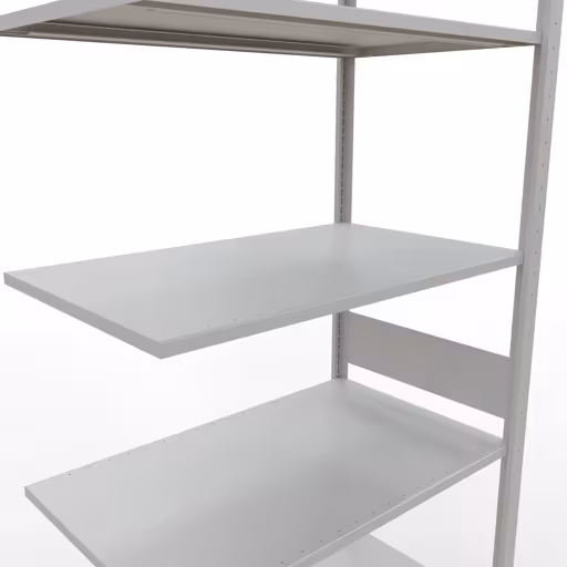 Aanbouwrekken, rekken, insteeksysteem MULTIplus150, 3000 x 1000 x 600 mm (HxBxD), 7 planken, lengtestangen, RAL 7035 lichtgrijs met artikelnr. 32667-LR Aanbouwrekken, rekken, insteeksysteem MULTIplus150, 3000 x 1000 x 600 mm, 7 planken, RAL 7035 lichtgrijs van Schulte Lagertechnik uit de categorie insteeksystemen