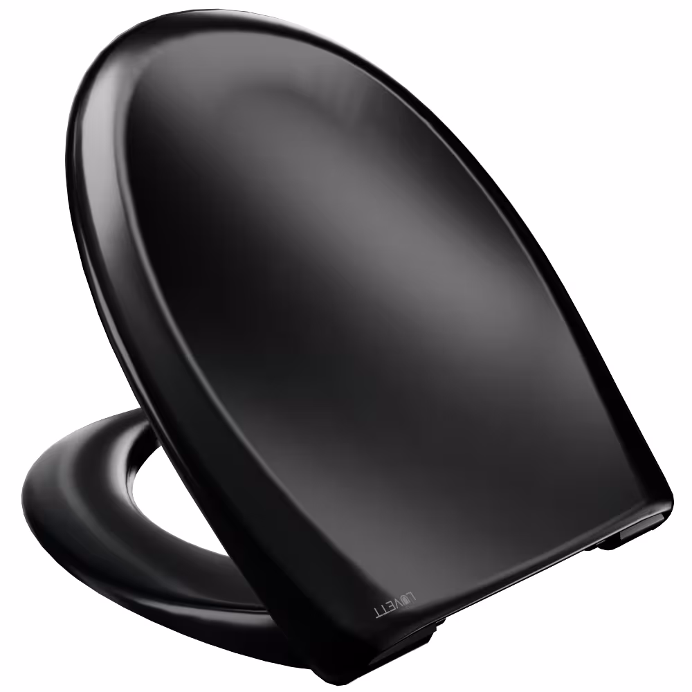 Figuur nr. 6 van artikel toiletbril C770 zwart ovaal met softclose-mechanisme uit de productgroep badkamerkeramiek van het merk LUVETT