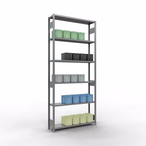 Figuur nr. 14 van artikel basisplank, legbord, insteeksysteem MULTIplus250, 3000 x 1300 x 300 mm, 7 legborden, lengtestangen, verzinkt uit de productgroep insteeksysteem van Schulte Lagertechnik