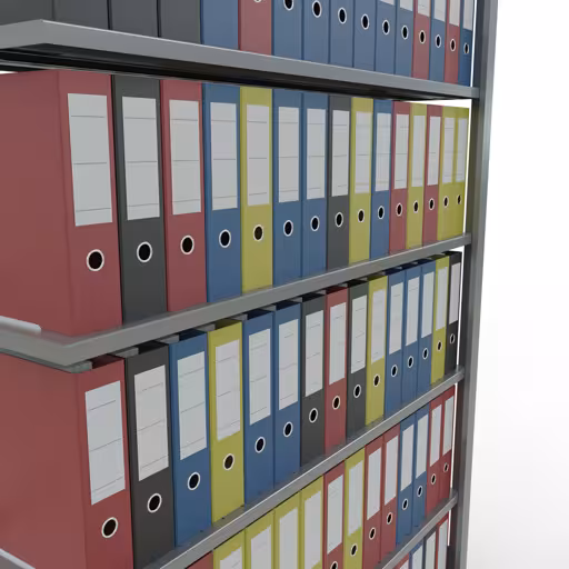 Afbeelding nr. 11 van het artikel, kantoorrekken, insteeksysteem MULTIplus85, 2300 x 1300 x 300 mm, 7 legborden, verzinkt, met aanslagbeugel uit de productgroep kantoorrekken van Schulte Lagertechnik