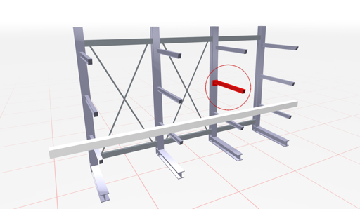 Extra afbeelding van het artikel K 6000 Draagarm IPE 160 voor IPE 240 - 330 met voorziening voor steekpen, 2000 mm, maximale belasting 1450 kg, RAL 3000 gemaakt van K6000 voor zware goederen