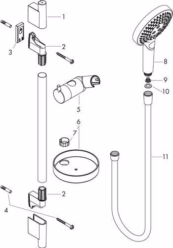 Hansgrohe doucheset RAINDANCE SELECT S 120 3jet P DN 15 900 mm doucheglijstang chroom