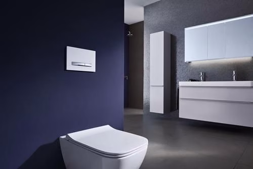 Geberit Smyle wandcloset, hoekig, inbouwspoel, Rimfree, wit