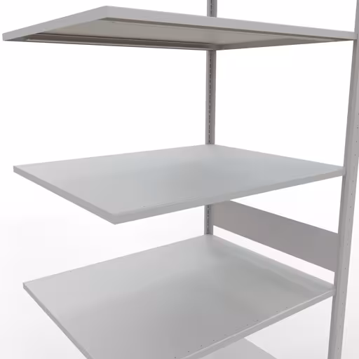 Productafbeelding nr. 6 van het artikel aanbouwrekken, legbord-insteeksysteem MULTIplus150, 3000 x 1000 x 800 mm, 7 legborden, RAL 7035 lichtgrijs uit het insteeksysteem-assortiment van Schulte Lagertechnik
