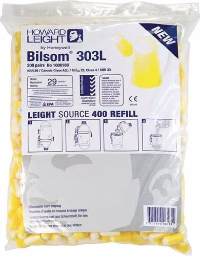 Honeywell Bilsom 303L EN 352-2 SNR 38 dB oordoppen, navulverpakking van 200 paar, maat L Bilsom 303L EN 352-2 SNR 38 dB oordoppen, navulverpakking van 200 paar, maat L, uit de categorie oordoppen met artikelnummer 4000370348