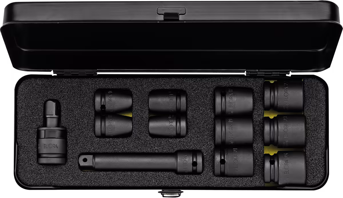 Slagmoersleuteldoppenset 1/2", 12-delig, ELORA-790 S12/A uit de categorie slagmoersleuteldoppenset 1/2" met artikelnr. 0790601205100