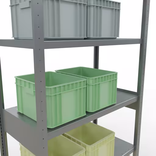 Afbeelding nr. 11 van het artikel basisrek, legbord, insteeksysteem MULTIplus330, 2500 x 1000 x 500 mm, 6 legborden, lengtestangen, verzinkt uit de productgroep insteeksysteem van het merk Schulte Lagertechnik