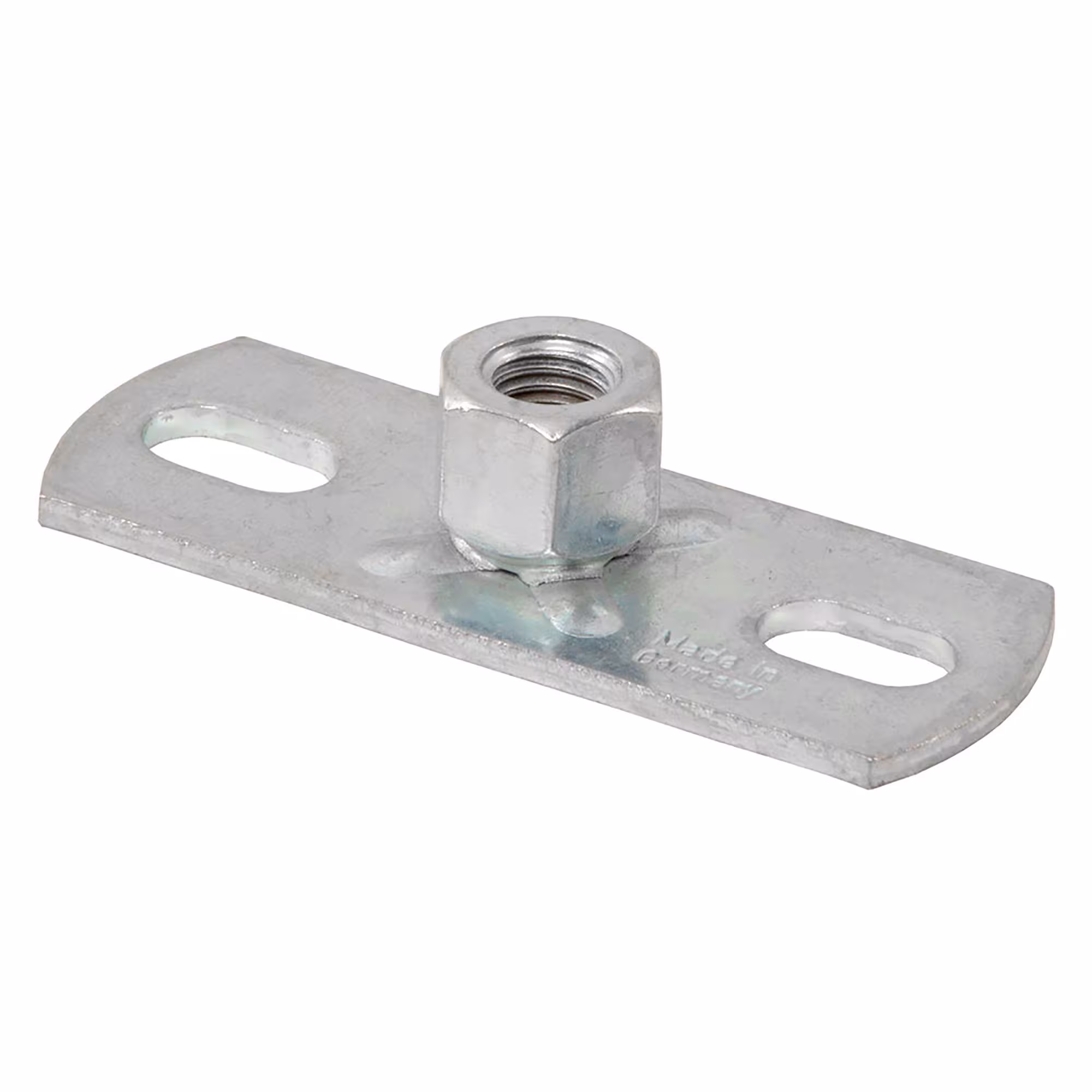 Grondplaat afmeting 80x30x3mm M8 weerstandsgelast RVS (V4A) van Fixotec Fixotec basisplaten 80x30 RVS, montagedelen, art.nr. 112580