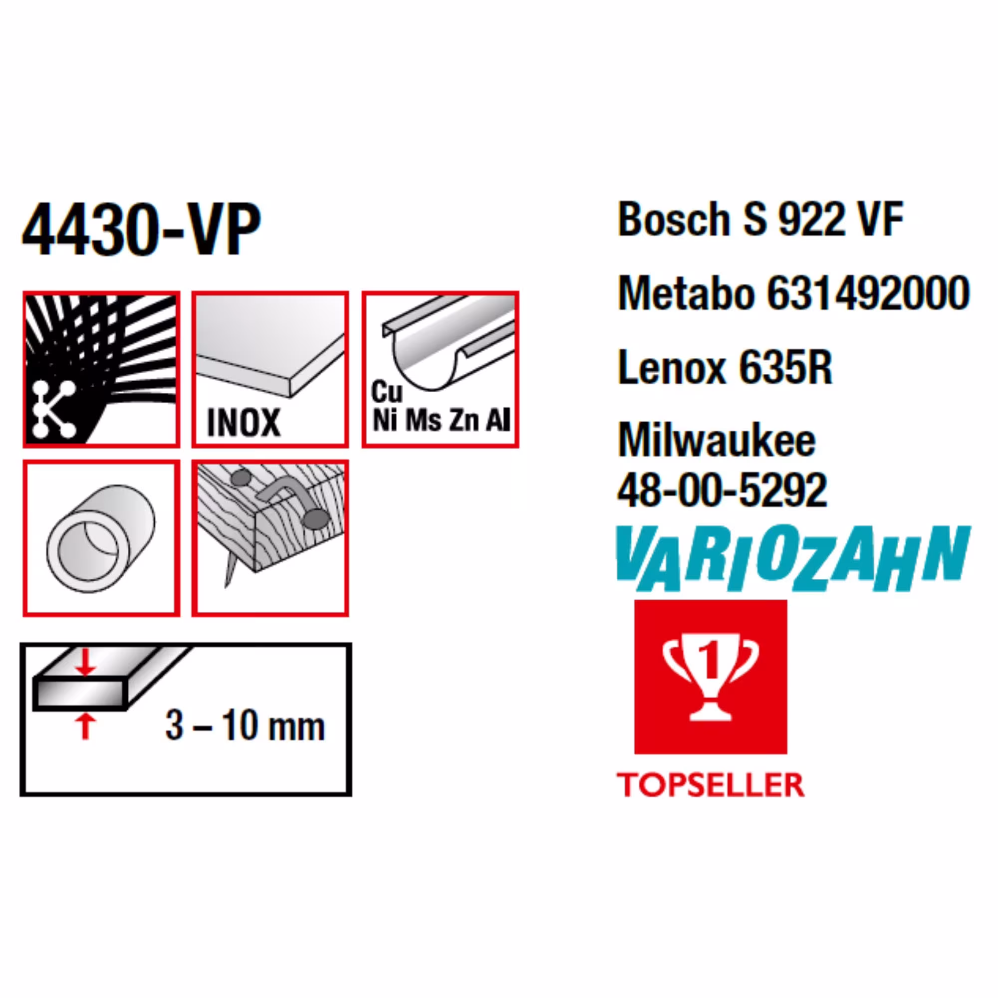 MPS bimetaal reciprozaagblad gefreesd en gezet sanitair/verwarmingsuitvoering totale lengte: 150 mm met de GTIN 4028655443016 Bimetaal-reciprozaagblad gefreesd en gezet totale lengte 150/vertande lengte 130 mm, tandsteek 1,8-2,5 mm #4430-VP-5 van MPS met art.nr. 4430-VP-5