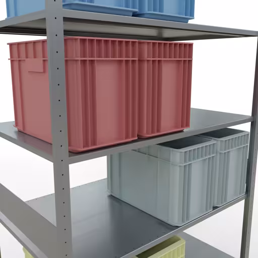 Productafbeelding nr. 14 van het artikel basisrek, legbord, insteeksysteem MULTIplus150, 3000 x 1300 x 800 mm, 7 legborden, verzinkt uit het insteeksysteem assortiment van Schulte Lagertechnik