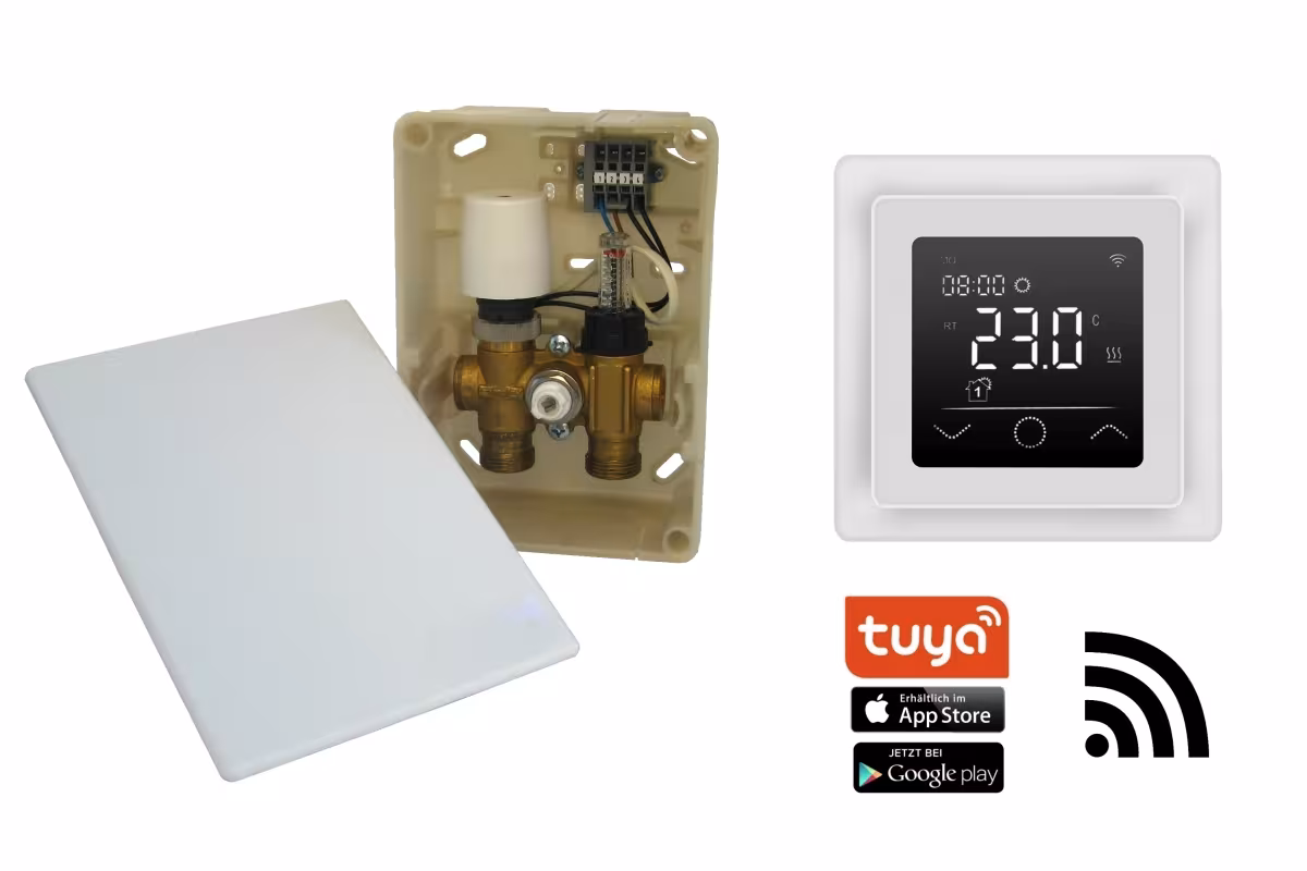 Een andere weergave van het artikel HoWaTech E-bedieningsbox WLAN Touch (w) | Elektrische temperatuurbegrenzing water-vloerverwarming uit de categorie vloerverwarming
