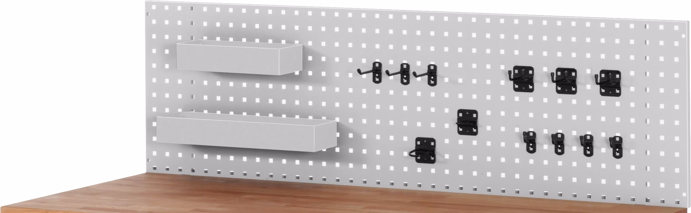 Geperforeerde plaat voor werkbankmontage, dozen + beugels uit de categorie Werkbanken met het artikelnummer 09-L3000DM-01.12