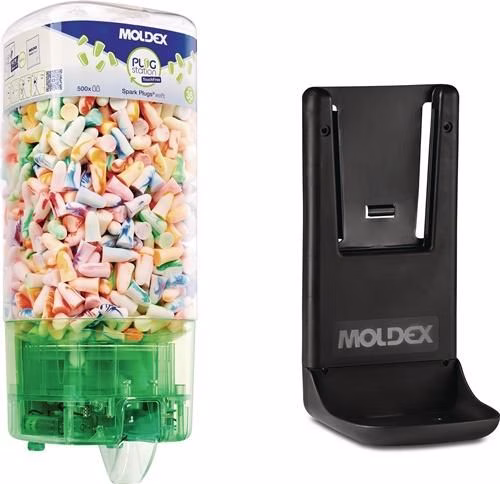 Gehoorbeschermingsdispenser PlugStation TouchFree met vulling Spark Plugs (500 paar) MOLDEX
