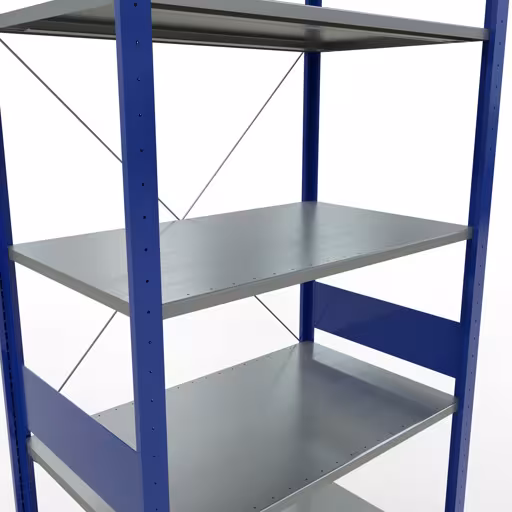 Figuur nr. 14 van het artikel basisrek, legplank-insteeksysteem MULTIplus85, 3000 x 1000 x 600 mm, 7 legborden, RAL 5010 gentiaanblauw uit de productgroep insteeksysteem van het merk Schulte Lagertechnik.