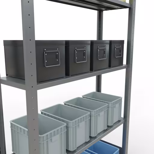 Figuur nr. 15 van het artikel basisrek, legplank-insteeksysteem MULTIplus85, 2000 x 1000 x 300 mm, 5 legborden, verzinkt uit de productgroep insteeksysteem van het merk Schulte Lagertechnik.