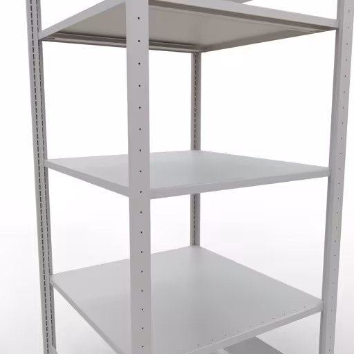 Basisplank, legplank, insteeksysteem MULTIplus150, 2000 x 750 x 800 mm (HxBxD), 5 legborden, lengtestangen, RAL 7035 lichtgrijs uit de categorie basisplanken met de GTIN 4004514293428 Basisplank, legbord, insteeksysteem MULTIplus150, 2000 x 750 x 800 mm, 5 legborden, lengtestangen, RAL 7035 lichtgrijs van Schulte Lagertechnik uit het assortiment insteeksysteem