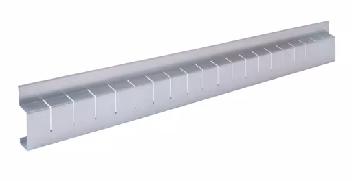 Bulkmateriaalbak frontbalk verzinkt - 750x100 mm, breedte x hoogte van Schulte Lagertechnik uit het plug-in systeem assortiment