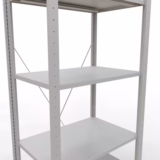 Extra afbeelding van het artikel Basisplank, legplank, insteeksysteem MULTIplus150, 2000 x 750 x 500 mm, 5 legborden, RAL 7035 lichtgrijs van basisplank