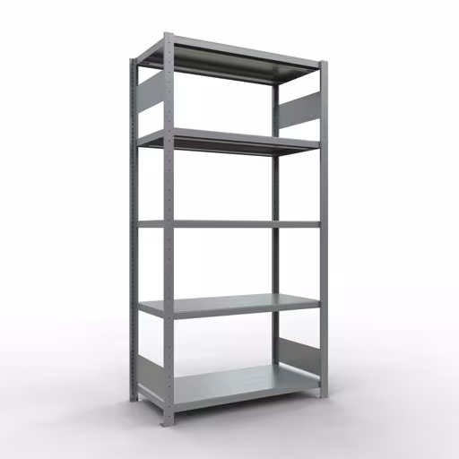 Figuur nr. 13 van het artikel basisrek, legplank, insteeksysteem MULTIplus250, 2000 x 1000 x 500 mm, 5 legborden, lengtestangen, verzinkt uit de insteeksysteem productgroep van Schulte Lagertechnik.