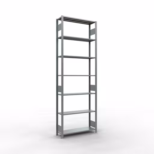 Basisplank, legbord, insteeksysteem MULTIplus85, 3000 x 1000 x 300 mm, 7 legborden, verzinkt van het merk Schulte Lagertechnik uit het assortiment insteeksysteem