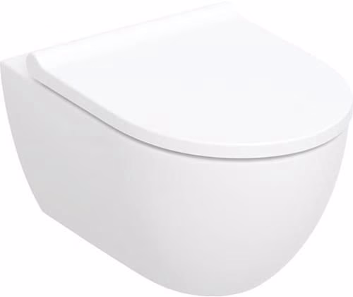 Geberit Acanto wandtoiletset met toiletbril, TurboFlush diepe spoeling, gesloten ontwerp, diepte: 53 cm, wit, uit de categorie wandtoiletten met artikelnummer 6001038896