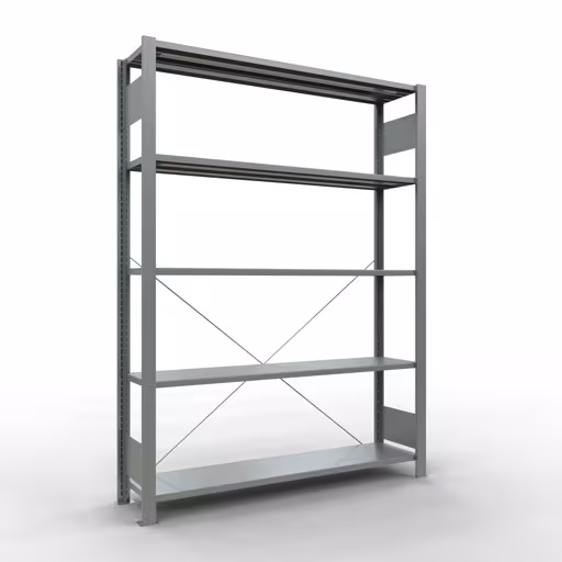 Afbeelding nr. 11 van het artikel, kantoorrekken, insteeksysteem MULTIplus85, 1800 x 1300 x 300 mm, 5 legborden, verzinkt, zonder aanslaglijst uit de productgroep kantoorrekken van Schulte Lagertechnik