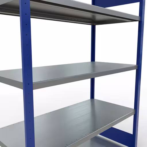 Figuur nr. 12 van het artikel basisrek, legbord, insteeksysteem MULTIplus250, 2000 x 1300 x 600 mm, 5 legborden, lengtestangen, RAL 5010 gentiaanblauw/verzinkt uit de insteeksysteem productgroep van Schulte Lagertechnik