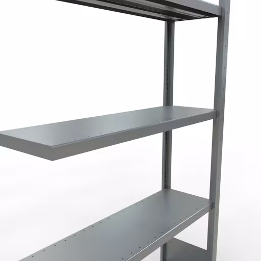 Extra afbeelding van het artikel Aanbouwplank, legplank, insteeksysteem MULTIplus250, 2000 x 1000 x 300 mm, 5 legborden, lengtestangen, verzinkt vanaf opzetplank