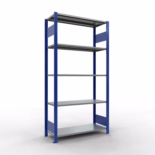 Figuur nr. 15 van het artikel basisrek, legplank-insteeksysteem MULTIplus85, 2000 x 1000 x 400 mm, 5 legborden, RAL 5010 gentiaanblauw uit de productgroep insteeksysteem van het merk Schulte Lagertechnik.