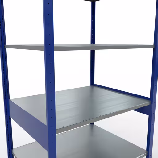 Basisplank, legbord, insteeksysteem MULTIplus150, 2500 x 1000 x 800 mm, 6 legborden, RAL 5010/verzinkt van het merk Schulte Lagertechnik uit het assortiment insteeksysteem