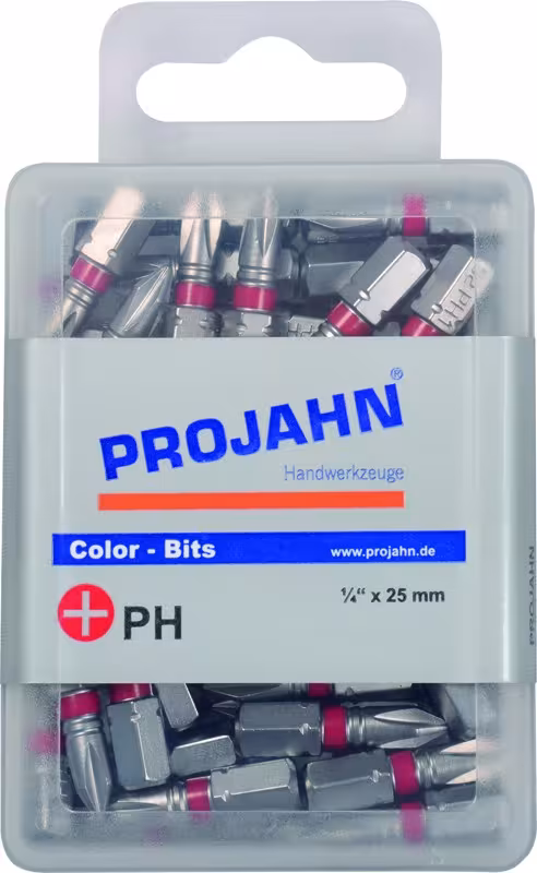 1/4" gemarkeerde bit L25 mm Phillips nr. 2 pak van 50 van het merk PROJAHN uit de categorie machine-accessoires