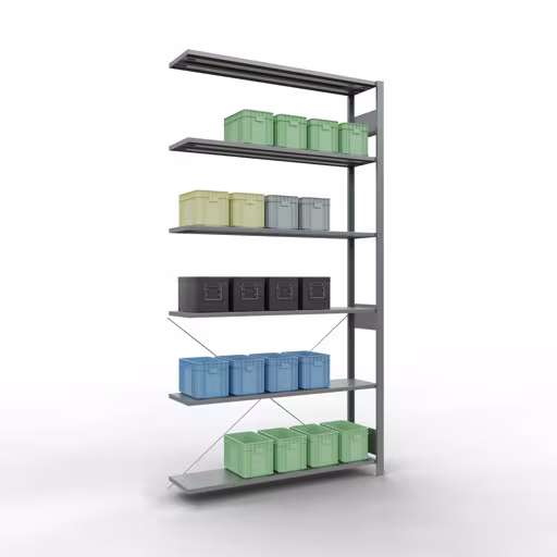 Insteeksysteem opzetplank 2500x1300x300 mm, type 150 kg, verzinkt met art.nr. 12736-130 Insteeksysteem opzetplank 2500x1300x300 mm, type 150 kg, verzinkt van Schulte Lagertechnik uit de categorie insteeksysteem