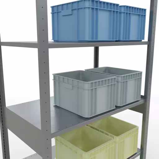Figuur nr. 13 van het artikel basisrek, legplank-insteeksysteem MULTIplus85, 2500 x 1000 x 600 mm, 6 legborden, verzinkt uit de productgroep insteeksysteem van het merk Schulte Lagertechnik.