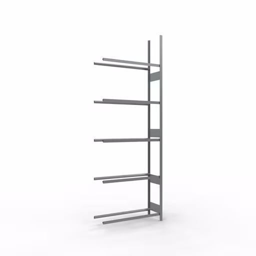 Aanbouwrek, wielen-/bandenrek, 3500 x 1200 x 400 mm, verzinkt, 5 opslagniveaus met 150 kg vakbelasting per niveau, opbergruimte voor auto-onderdelen, art.nr. 20783
