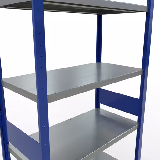 Figuur nr. 8 van het artikel basisrek, legbord, insteeksysteem MULTIplus330, 3000 x 1000 x 500 mm, 7 legborden, lengtestangen, RAL 5010 gentiaanblauw/verzinkt uit de productgroep insteeksysteem van het merk Schulte Lagertechnik