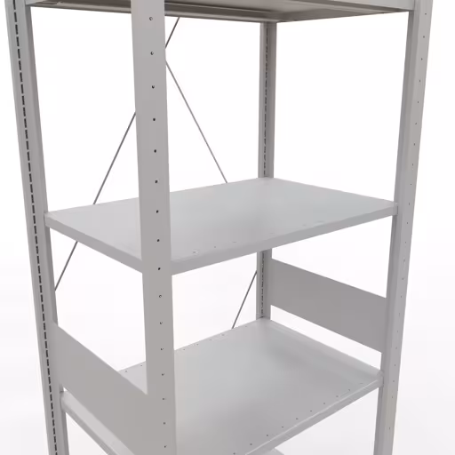 Basisplank, plankplank, insteeksysteem MULTIplus150, 3000 x 750 x 500 mm, 7 planken, RAL 7035 lichtgrijs van Schulte Lagertechnik met het artikelnr. 32652-75