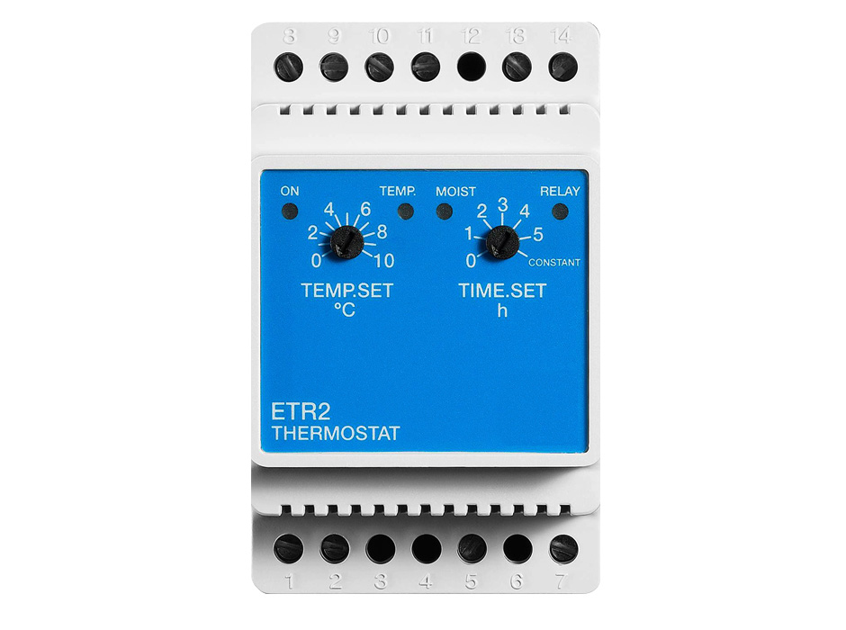 Warmup sneeuwsmeltthermostaat 1550, voor het regelen van het smelten van ijs en sneeuw tot -10°C, 3,6 kW, uit de WarmUp vloerverwarmingscategorie met artikelnummer ETR2-1550.