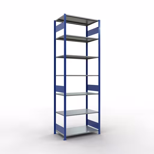Figuur nr. 14 van het artikel basisrek, legplank-insteeksysteem MULTIplus85, 3000 x 1000 x 600 mm, 7 legborden, RAL 5010 gentiaanblauw uit de productgroep insteeksysteem van het merk Schulte Lagertechnik.