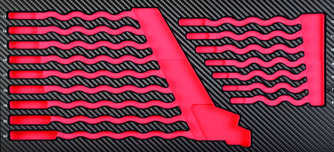 ProForm-inzet leeg voor 16 vorkringsleutels van PROJAHN Steek-ringsteeksleutel metrisch 16-delig, steeksleutel, art.nr. 5999-01E