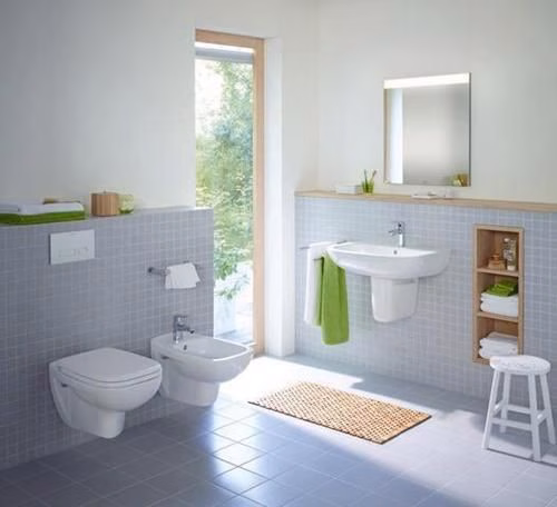 Detailbild 4043039 Duravit wandcloset D-Code, randloos, laagspoelend, wit, inclusief closetzitting met soft-close mechanisme