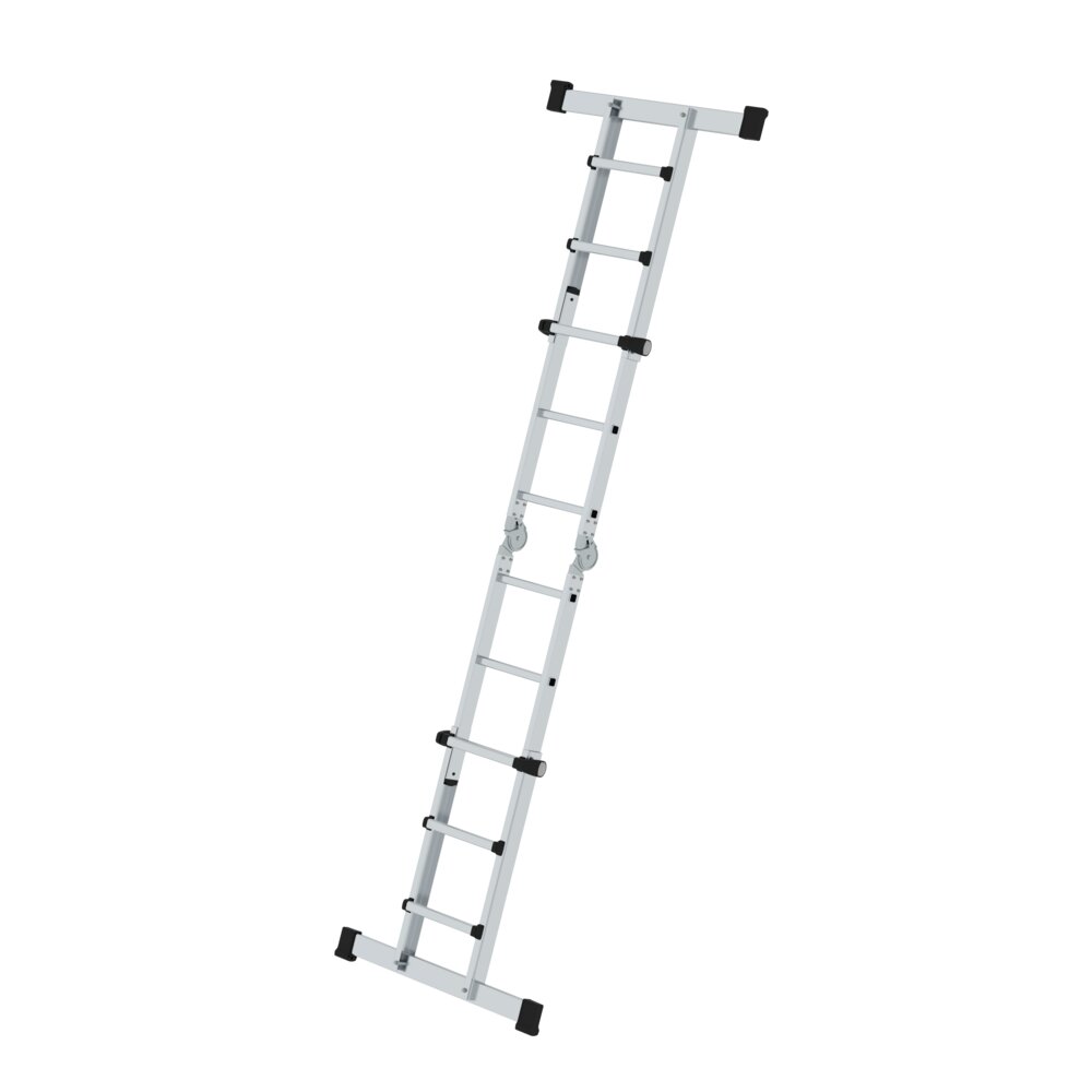 Produktbild (Abb. Ähnlich) 3812781 Munk telescoopladder 4-delig met dwarsbalk 4x3 sporten