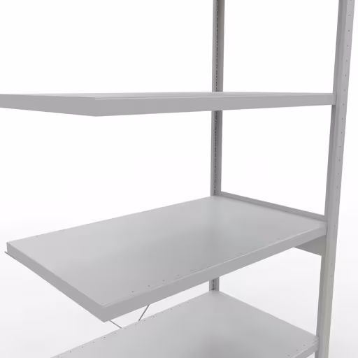 Productafbeelding nr. 13 van het artikel aanbouwrekken, legbordstellingen, insteeksysteem MULTIplus330, 2500 x 1000 x 600 mm, 6 legborden, kruisschoor, RAL 7035 lichtgrijs Figuur nr. 13 van het artikel aanbouwrekken, legbordstellingen, insteeksysteem MULTIplus330, 2500 x 1000 x 600 mm, 6 legborden, kruisschoor, RAL 7035 lichtgrijs uit de insteeksysteem productgroep van Schulte Lagertechnik.