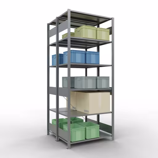 Basisplank, dubbele plank, rekkensysteem MULTIplus150, 2500 x 1000 x (2x500) mm, 2x6 planken, verzinkt van Schulte Lagertechnik uit het rekkenassortiment